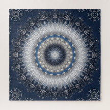 Blauw decoratief legpuzzel