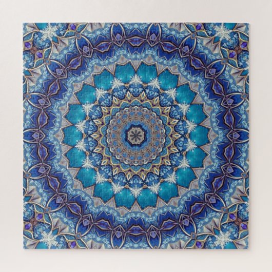 Blauw decoratief legpuzzel (Verticaal)
