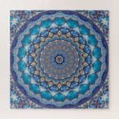 Blauw decoratief legpuzzel (Horizontaal)
