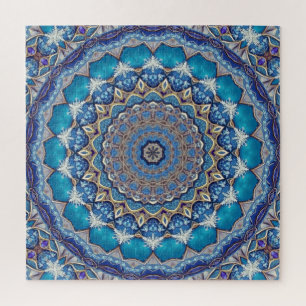 Blauw decoratief legpuzzel