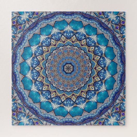 Blauw decoratief legpuzzel (Verticaal)