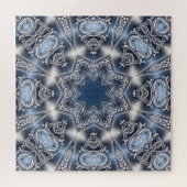 Blauw decoratief legpuzzel (Horizontaal)