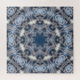 Blauw decoratief legpuzzel