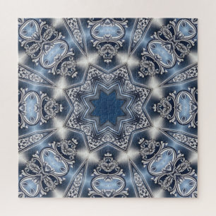 Blauw decoratief legpuzzel