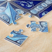 Blauw decoratief legpuzzel (Zijkant)