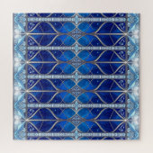 Blauw decoratief legpuzzel (Horizontaal)