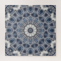 Blauw decoratief legpuzzel
