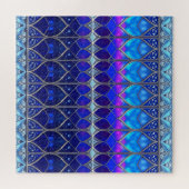 Blauw decoratief legpuzzel (Horizontaal)