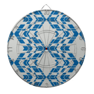 Blauw, decoratief, modern, trendy, cool geometrisc dartbord