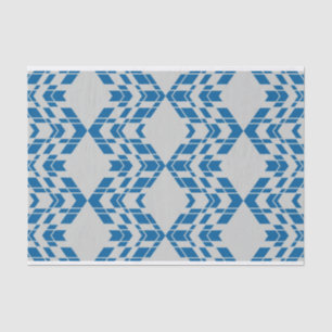 Blauw, decoratief, modern, trendy, cool geometrisc tissuepapier