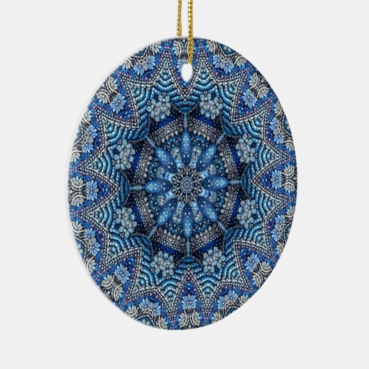 Blauw decoratief Ornament (Rechts)