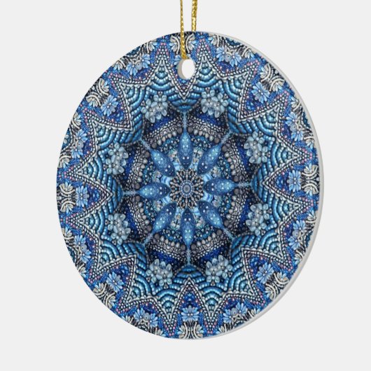 Blauw decoratief Ornament (Links)
