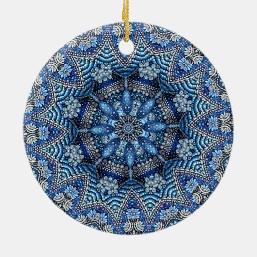 Blauw decoratief Ornament (Achterkant)