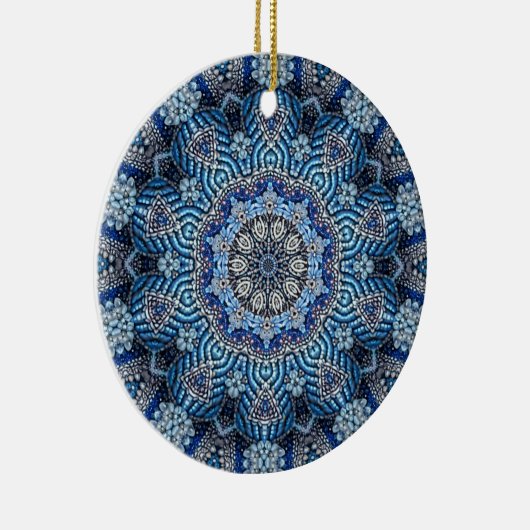 Blauw decoratief Ornament (Rechts)