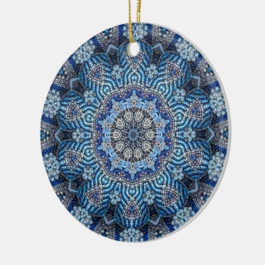 Blauw decoratief Ornament (Links)