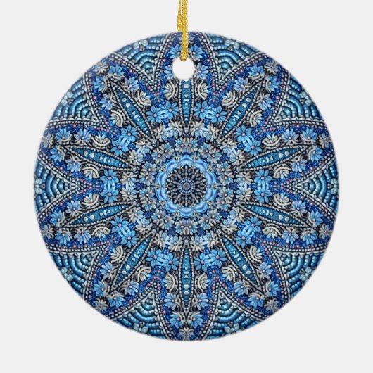 Blauw decoratief Ornament (Achterkant)
