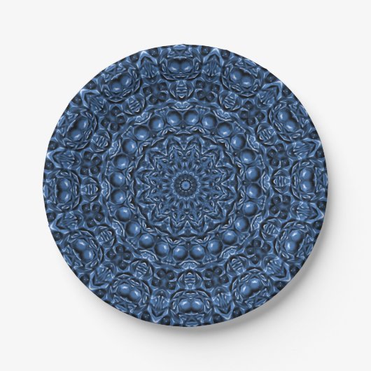 Blauw decoratief papieren bord (Voorkant)
