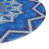 Blauw decoratief snijplank (Hoek)