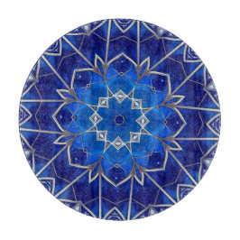 Blauw decoratief snijplank