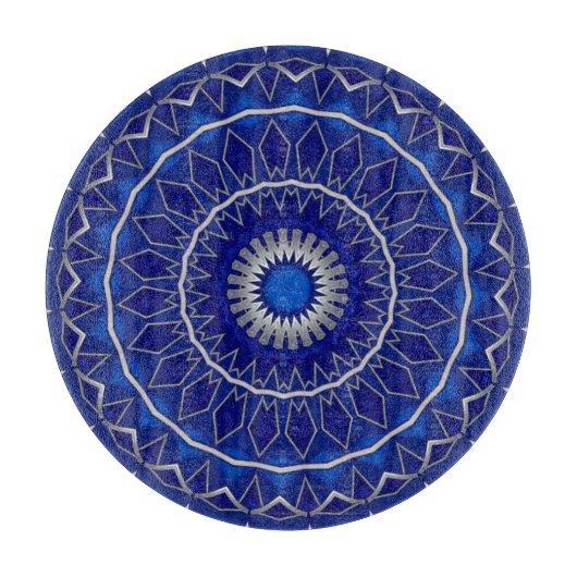 Blauw decoratief snijplank (Voorkant)