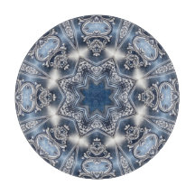 Blauw decoratief snijplank