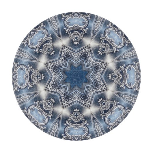 Blauw decoratief snijplank (Voorkant)