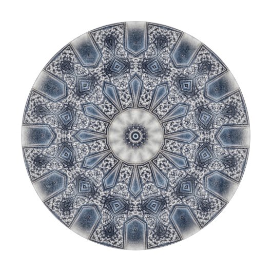 Blauw decoratief snijplank (Voorkant)