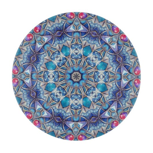 Blauw decoratief snijplank (Voorkant)