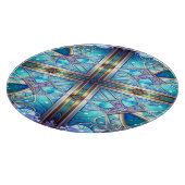 Blauw decoratief snijplank (Hoek)