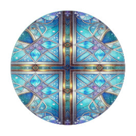 Blauw decoratief snijplank
