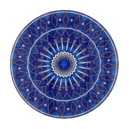 Blauw decoratief snijplank