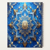 Blauw decoratief vakantie planner (Achterkant)