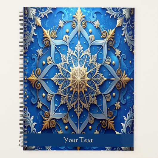 Blauw decoratief vakantie planner (Voorkant)