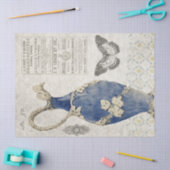 blauw decoratief vet en vlinder tissuepapier (Craft)