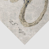 blauw decoratief vet en vlinder tissuepapier (Detail)