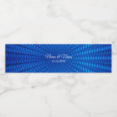 Blauw decoratief waterfleslabel waterfles etiket (Enkel label)