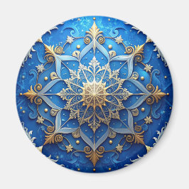 Blauw decoratieve kerstvakantie magneet