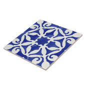 Blauw decoratieve mediterrane stijl tegeltje (Zijkant)