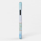 Blauw deeg met zachte bloemen Case-Mate iPhone case (Achterkant/rechts)
