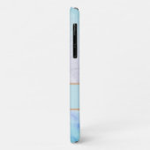 Blauw deeg met zachte bloemen Case-Mate iPhone case (Achterkant/links)