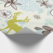  blauw deer cadeaupapier (Hoek)