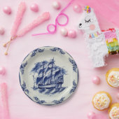 BLAUW DELFT SAILING SHIP PAPIEREN BORDJE (Feest)