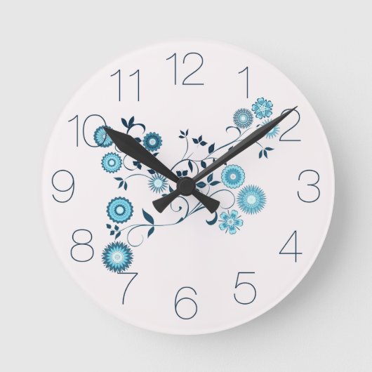 Blauw Delfts bloemboeket Ronde Klok (Voorkant)