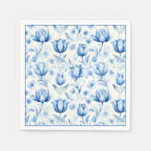 Blauw Delfts Bloemfeest Servet (Voorkant)