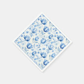 Blauw Delfts Bloemfeest Servet (Hoek)