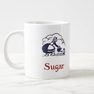 Blauw Delfts Nederlands Meisje Suiker Grote Koffiekop