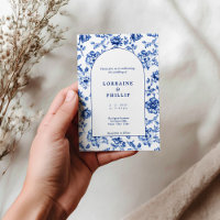 Blauw delftware Bloemen bruiloft