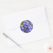 Blauw Delphinium Digitale Bloem Schilderij Ronde Sticker (Envelop)