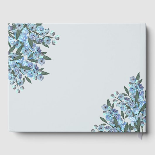 Blauw Delphinium Gastenboek (Achterkant)