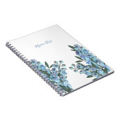Blauw Delphinium Notitieboek (Rechterzijde)